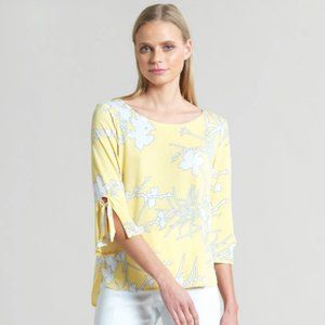 Clara Sunwoo Tie Sleeve Top in Yellow